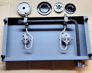 Плита газова настільна 2‑конфорочна (таганок) для роботи від магістрального газу.